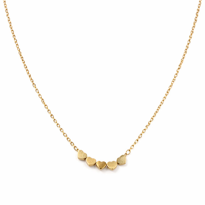 Gold-Toned Hearts Link Set GWN -9