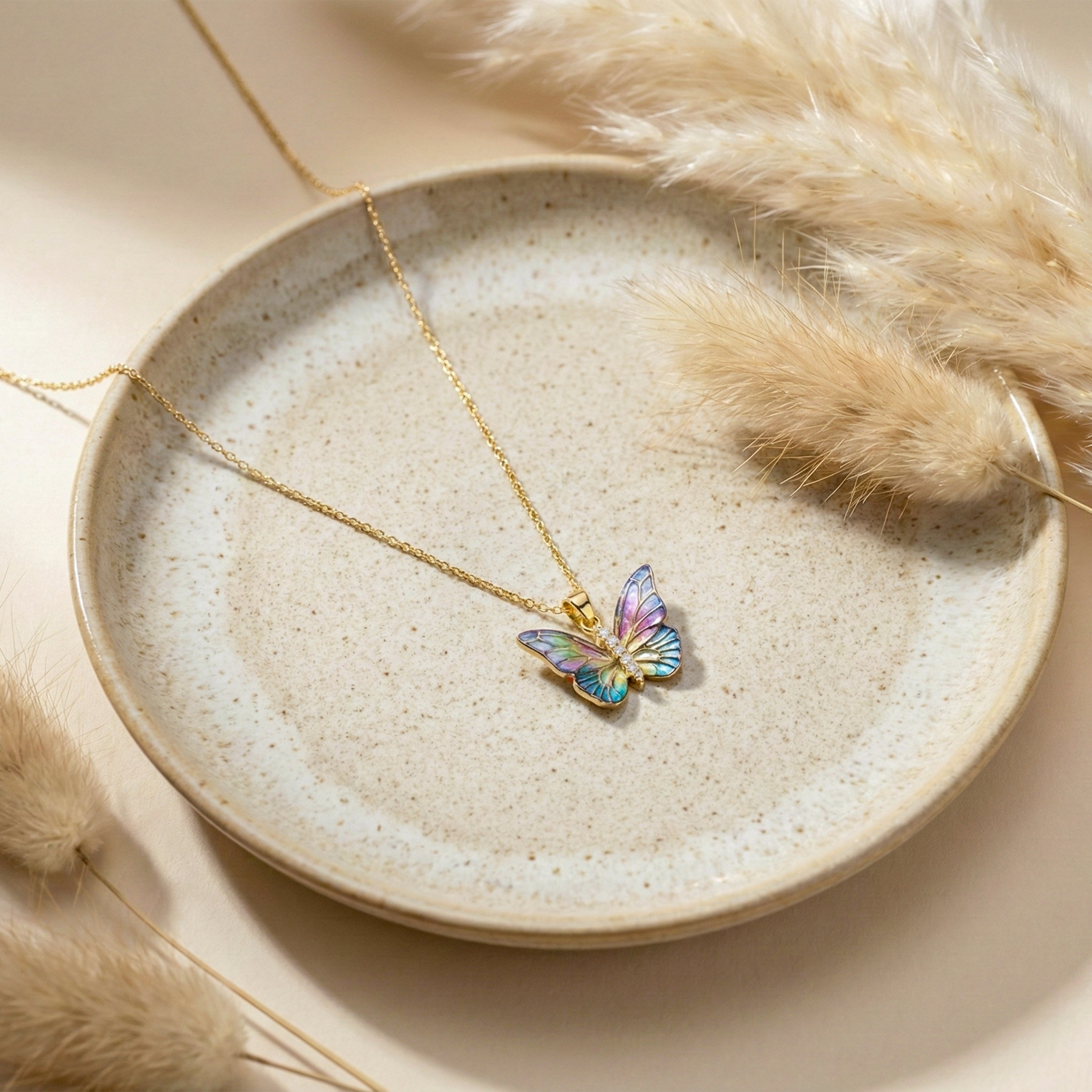 Women Necklace Ethereal Butterfly Gold jewellery - Finora Jewels