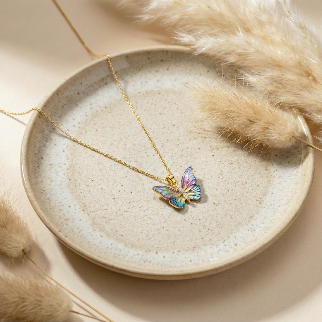 Women Necklace Ethereal Butterfly Gold jewellery - Finora Jewels
