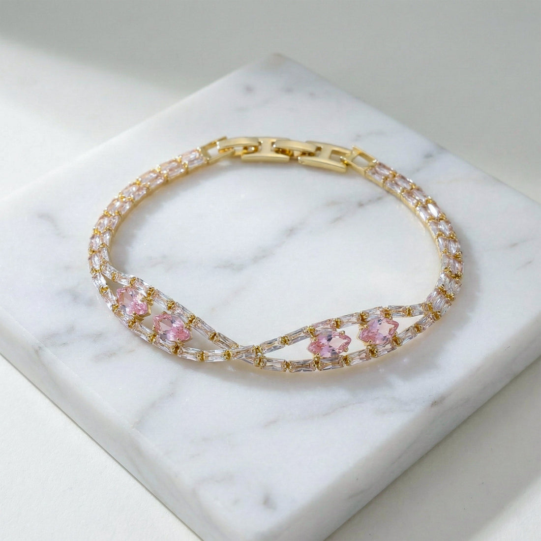 Women Bracelet Blush Pink Butterfly Gold jewellery - Finora Jewels