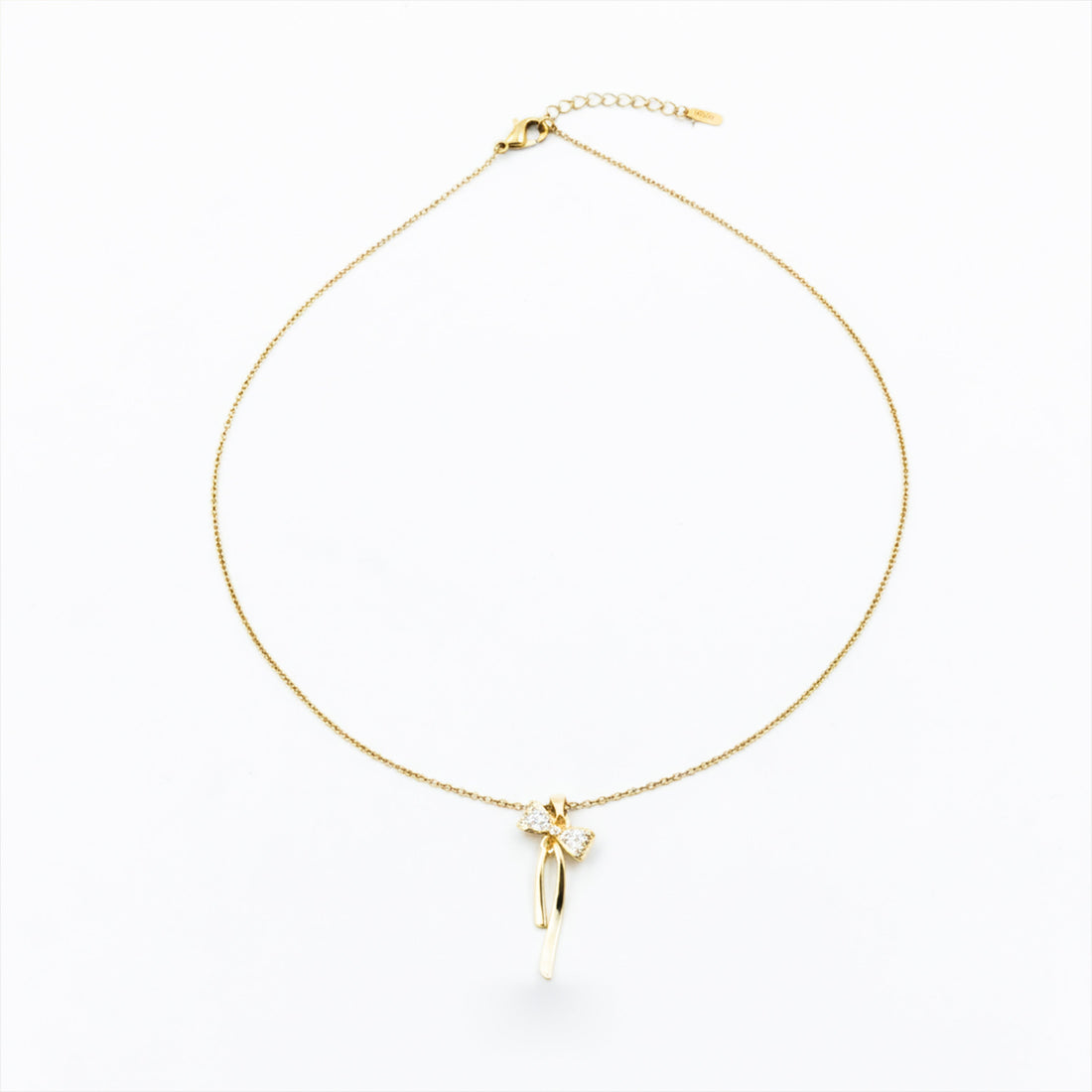 Women Necklace Bow Drop Gold jewellery - Finora Jewels