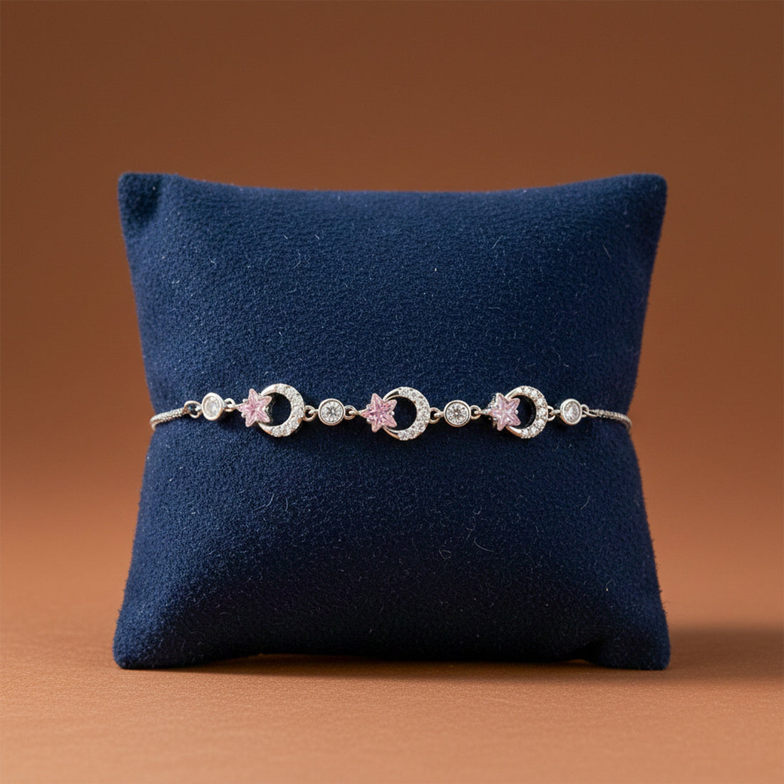 Women Bracelet Pink Star Silver jewellery - Finora Jewels