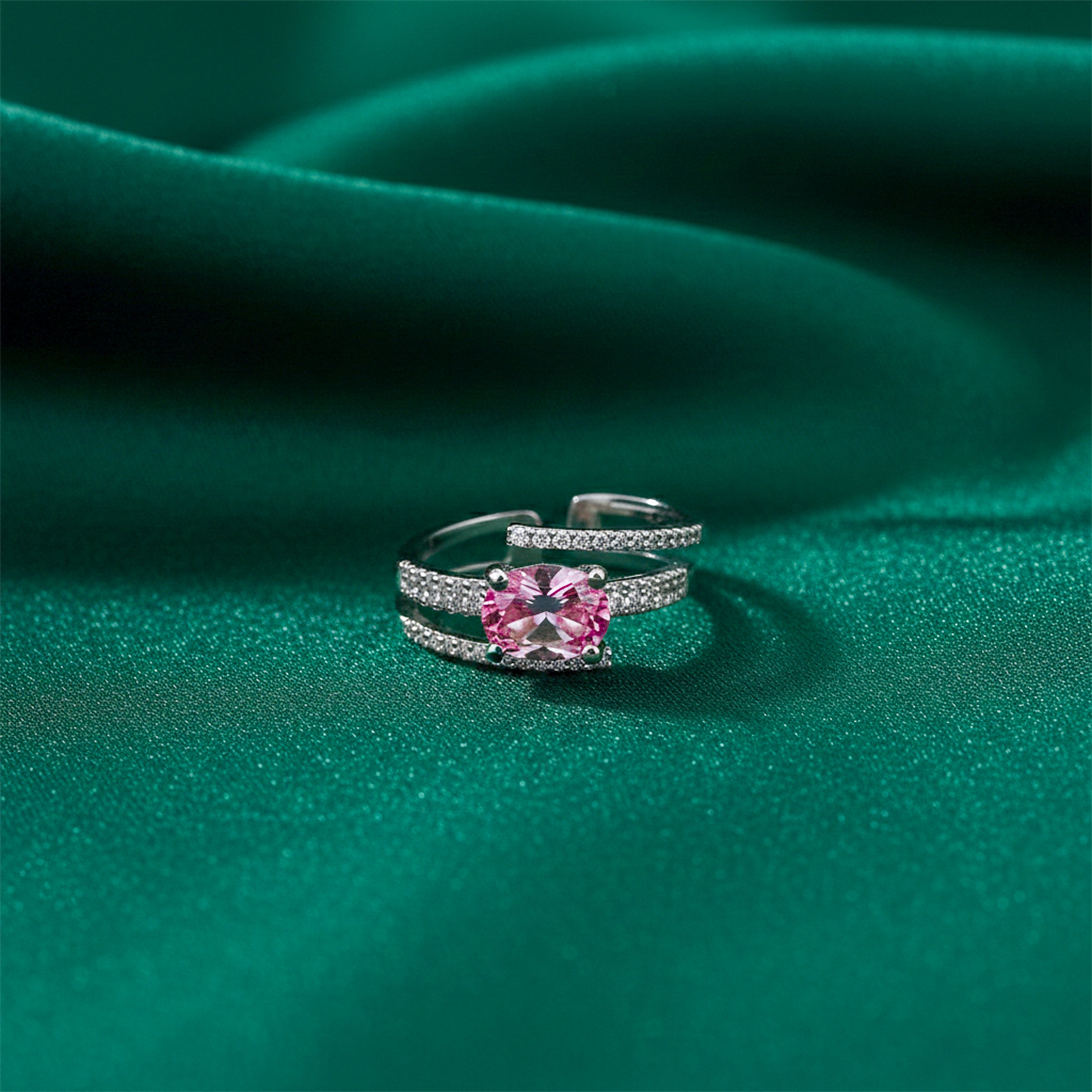 Silver Blush Solo-Stone Band GWR -54