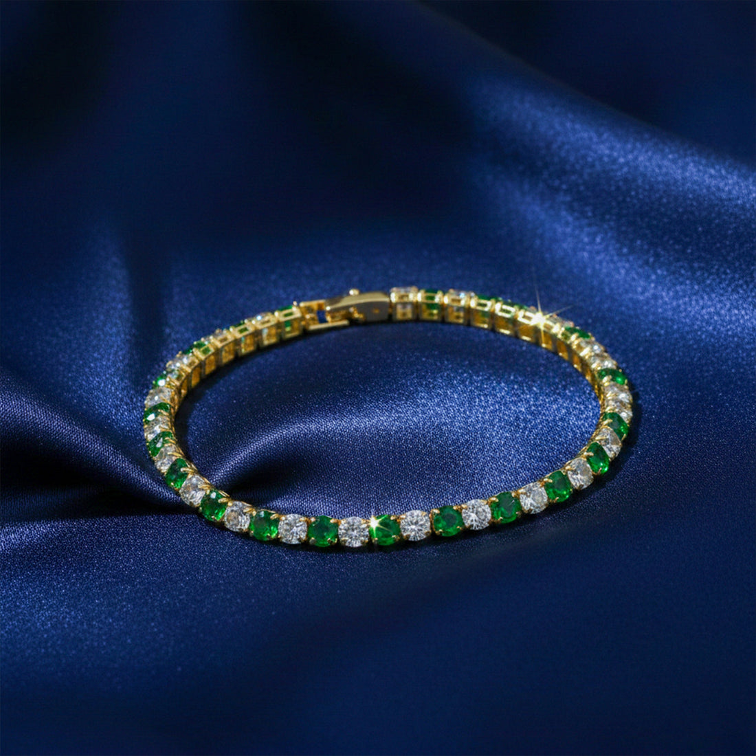 Verde & Zirconia Stone Line Kangan GWB -62