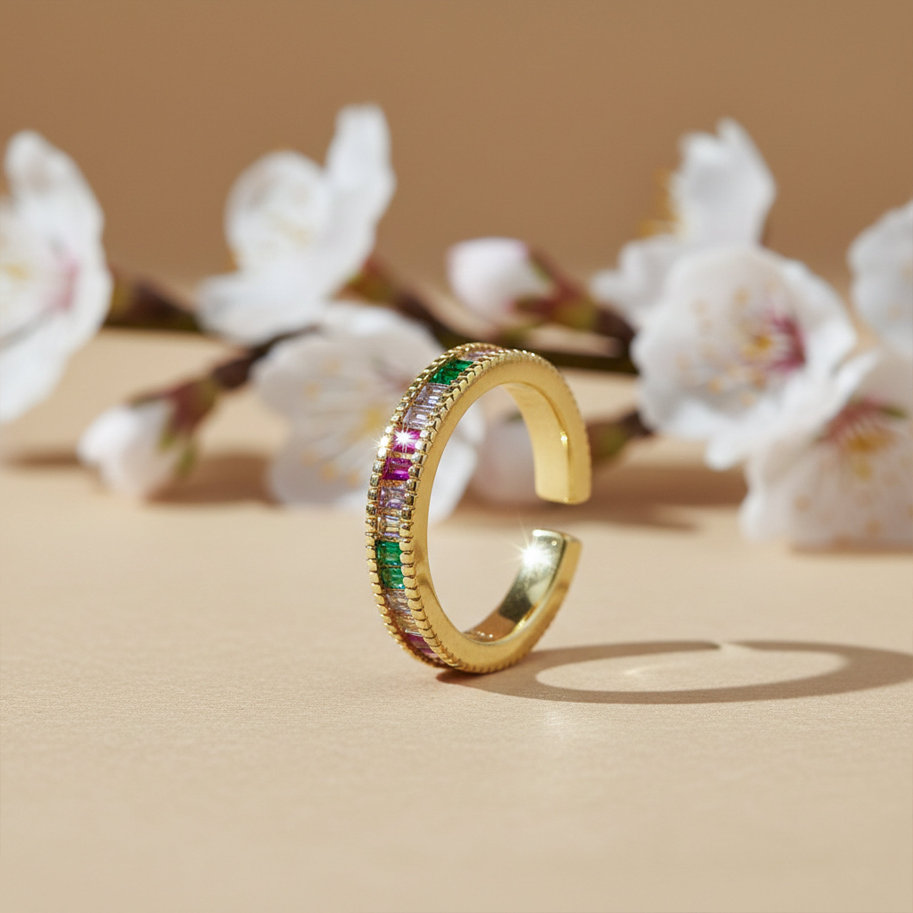 Gold-Toned Rainbow Accent Band Band GWR -53