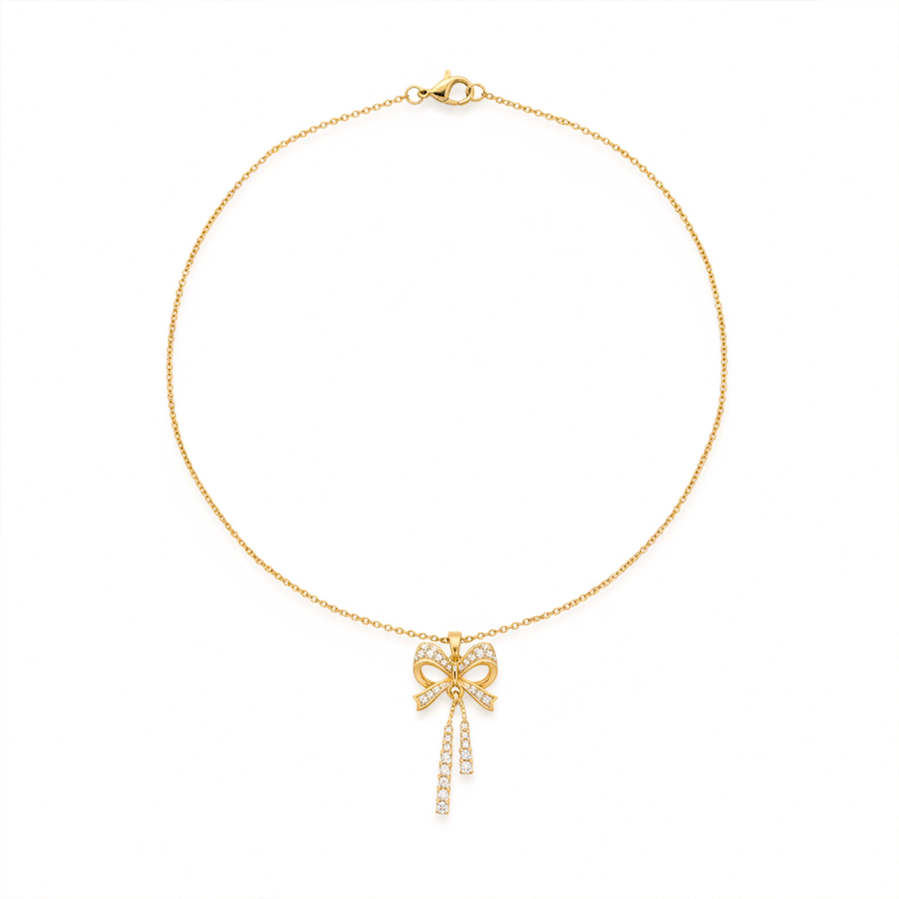 Bow Tassel Necklace for women in Gold - Finora Jewels