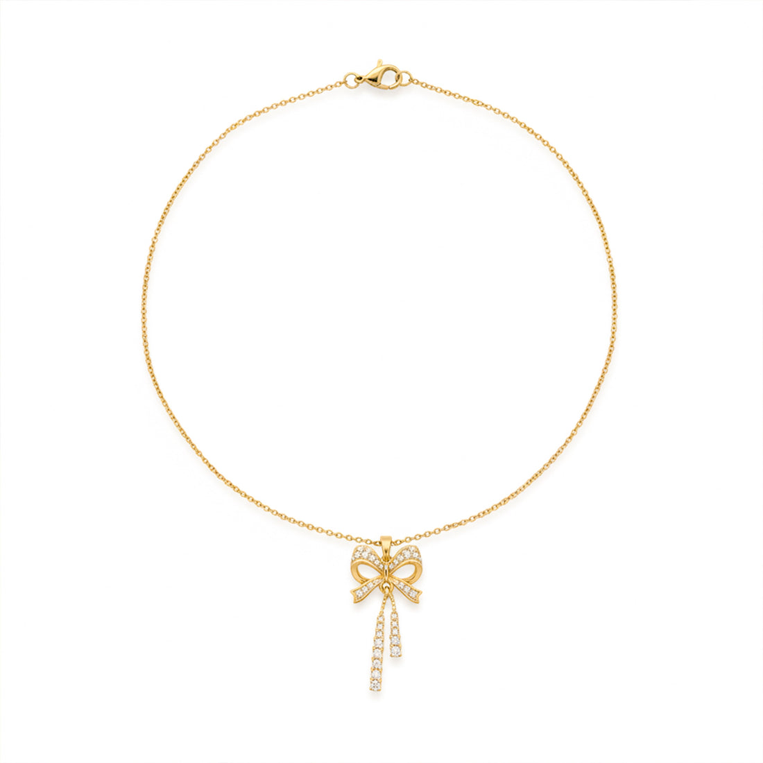 Bow Tassel Necklace for women in Gold - Finora Jewels