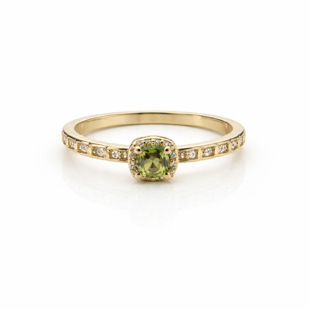 Gold-Toned Olive Encircled Band GWR -45