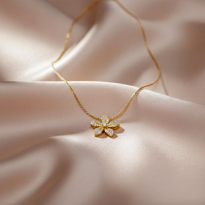 Brilliant Crystal Flower Statement Necklace