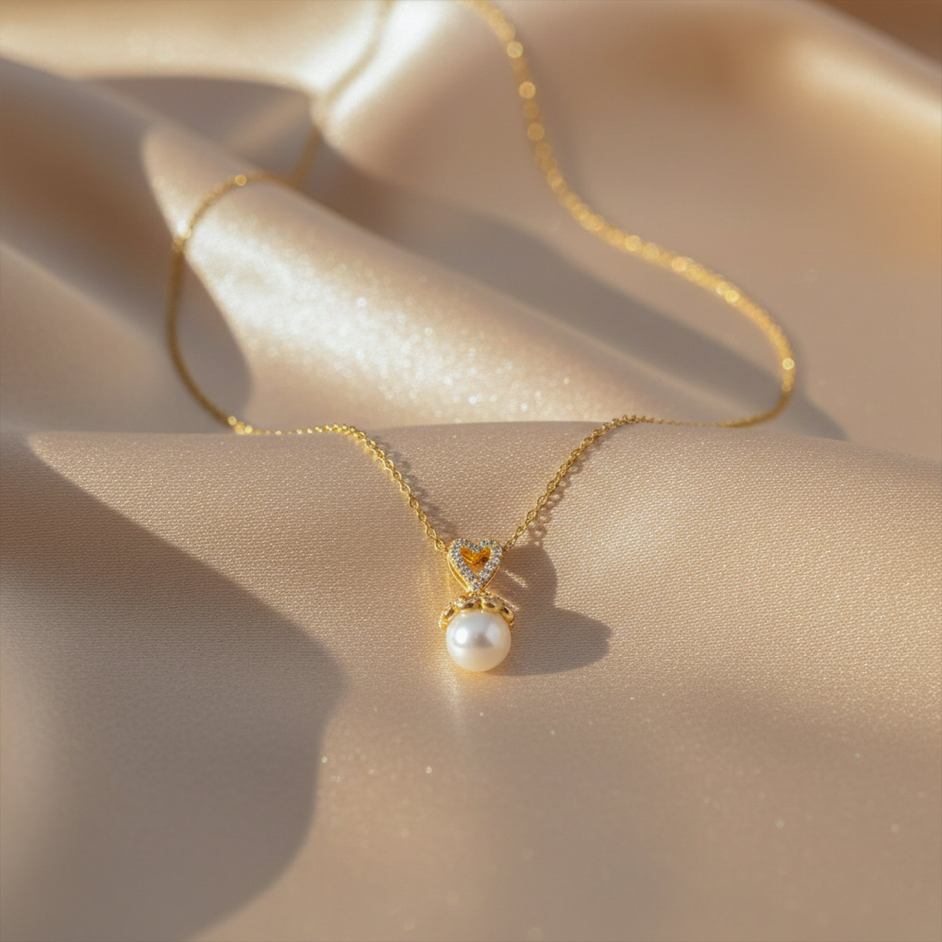 Gold Heart Necklace for women - Finora Jewels