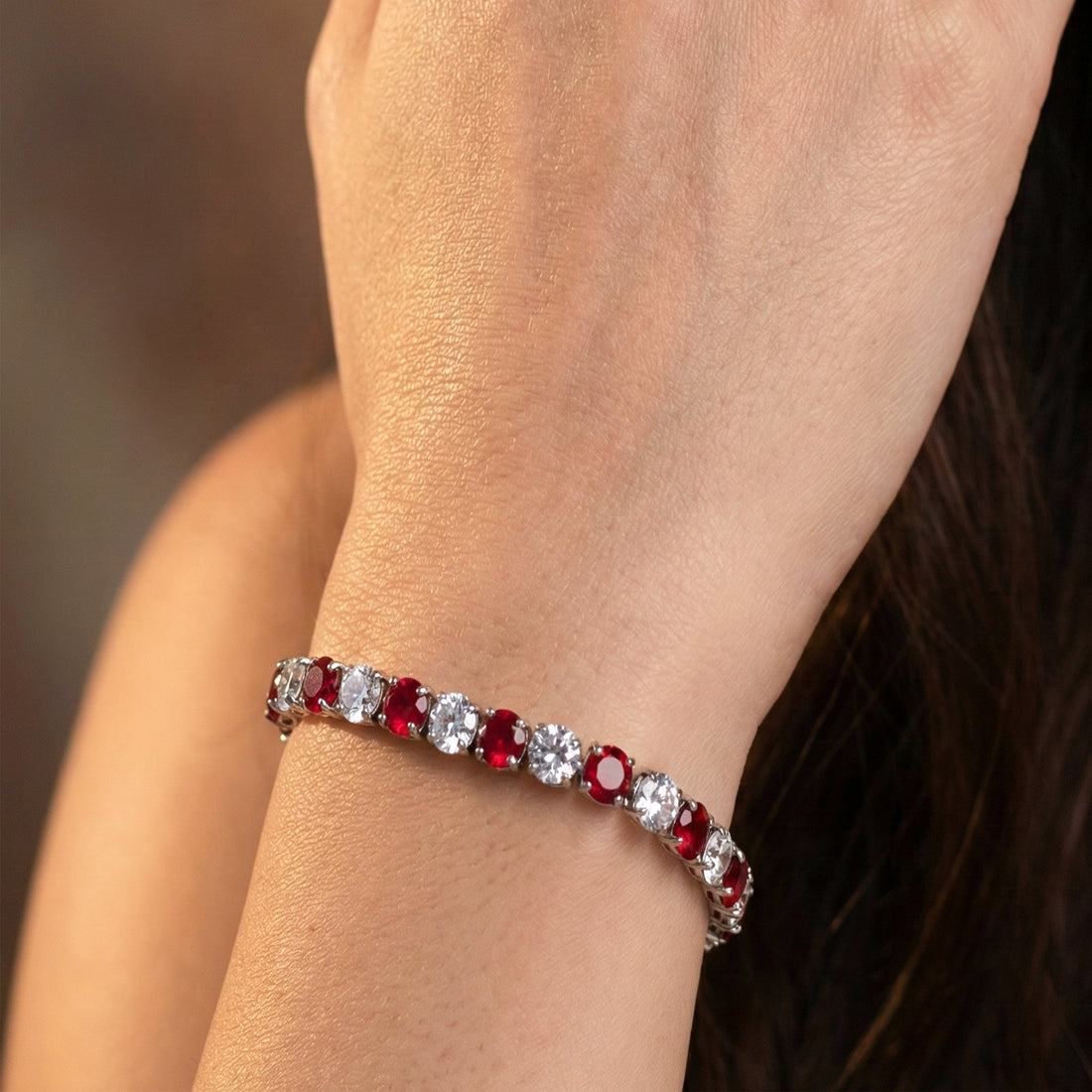 Crimson & Zirconia Stone Line Kangan GWB -67