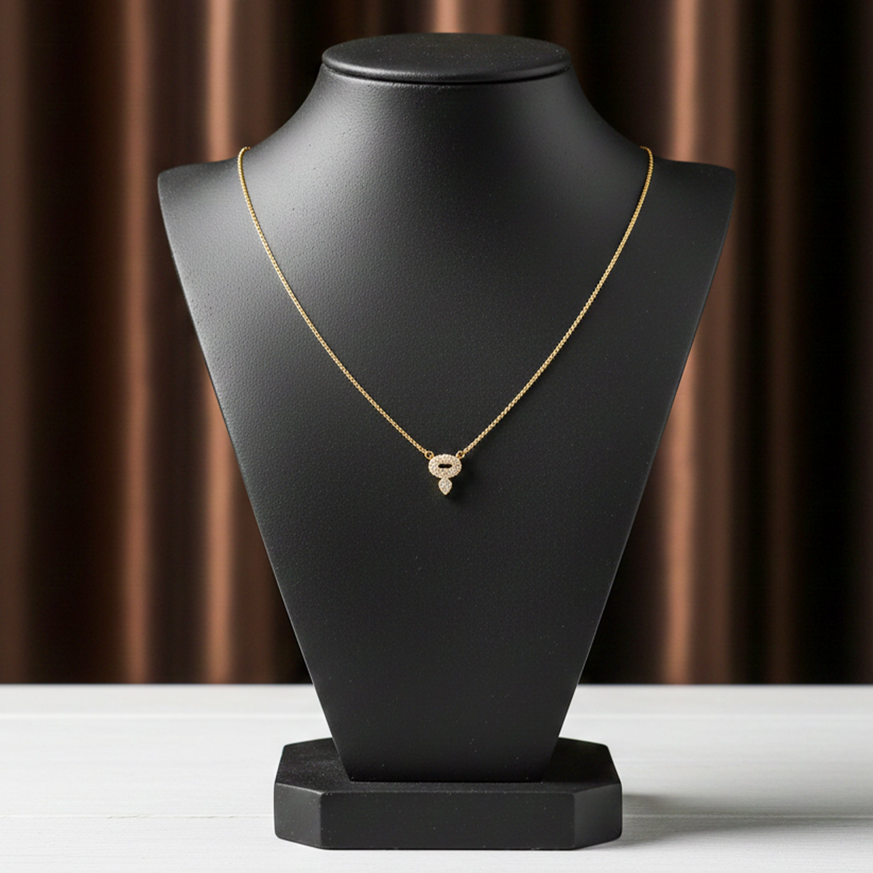 Gold-Toned Quatrefoil Spark Locket Link Set GWN -55