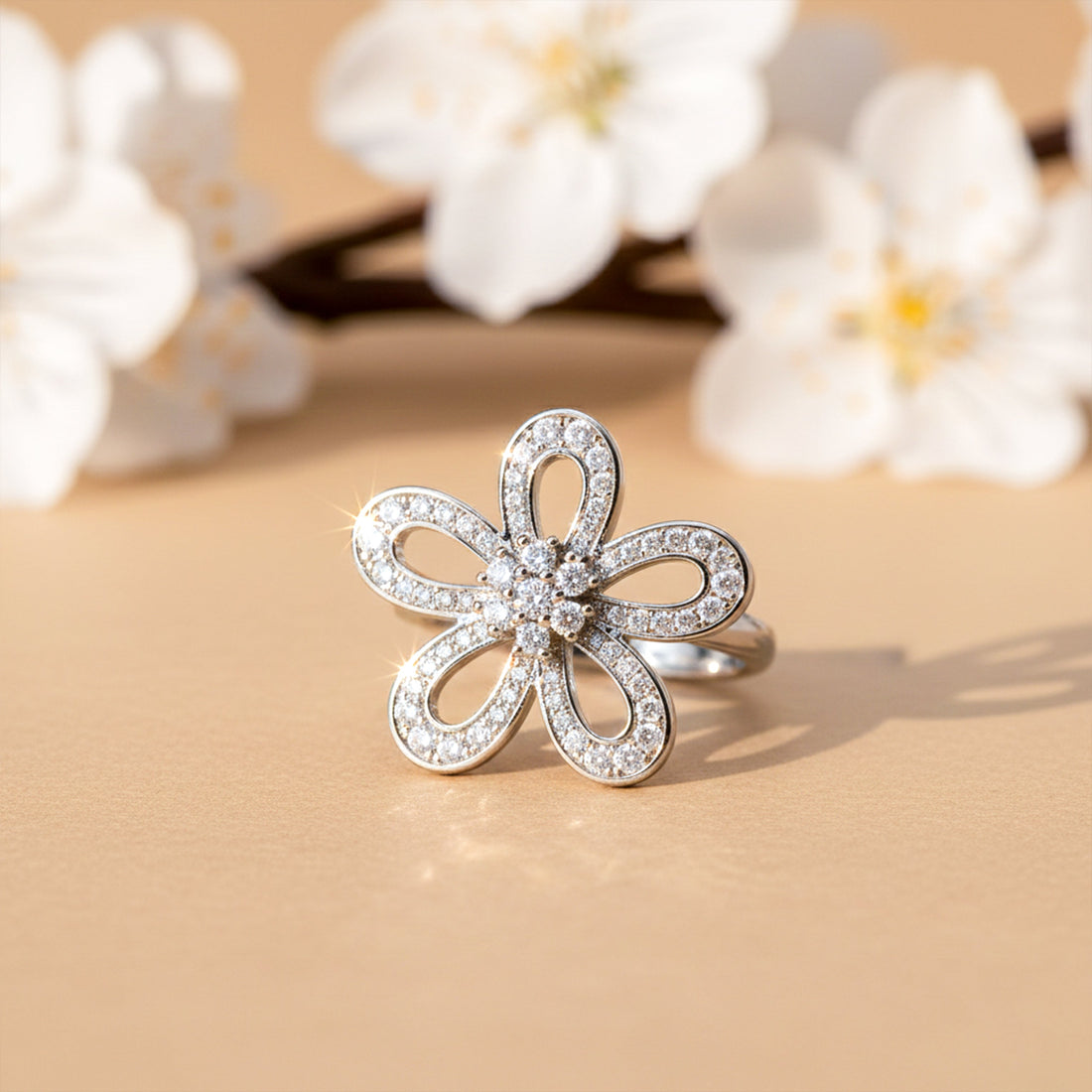 Silver Bloom Sparkle Band GWR -27