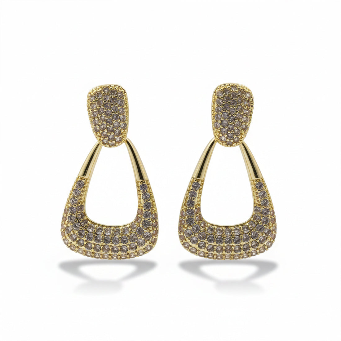 Crystal Stud Earrings for women in Gold - Finora Jewels