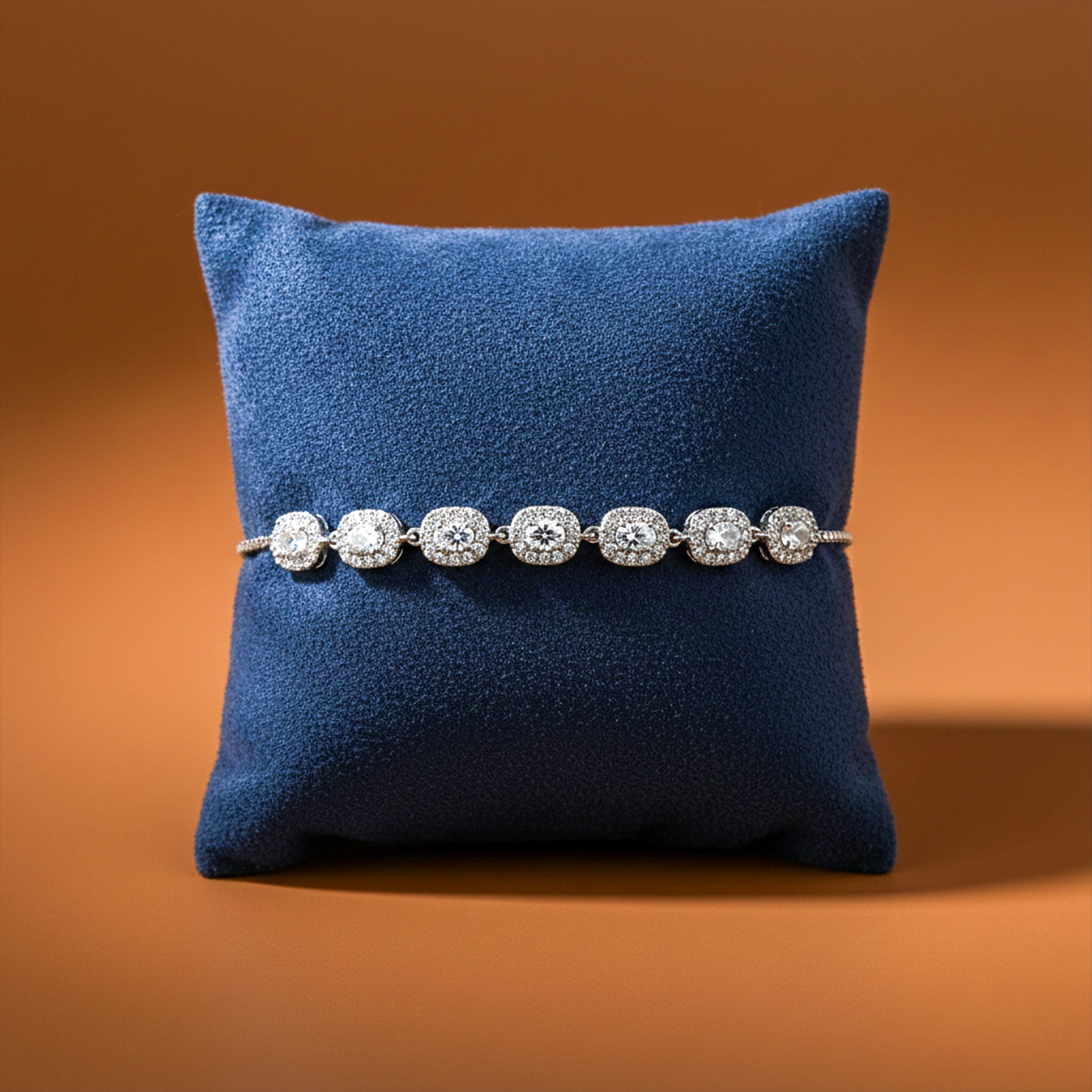 Women Bracelet CZ Oval Link Silver jewellery - Finora Jewels