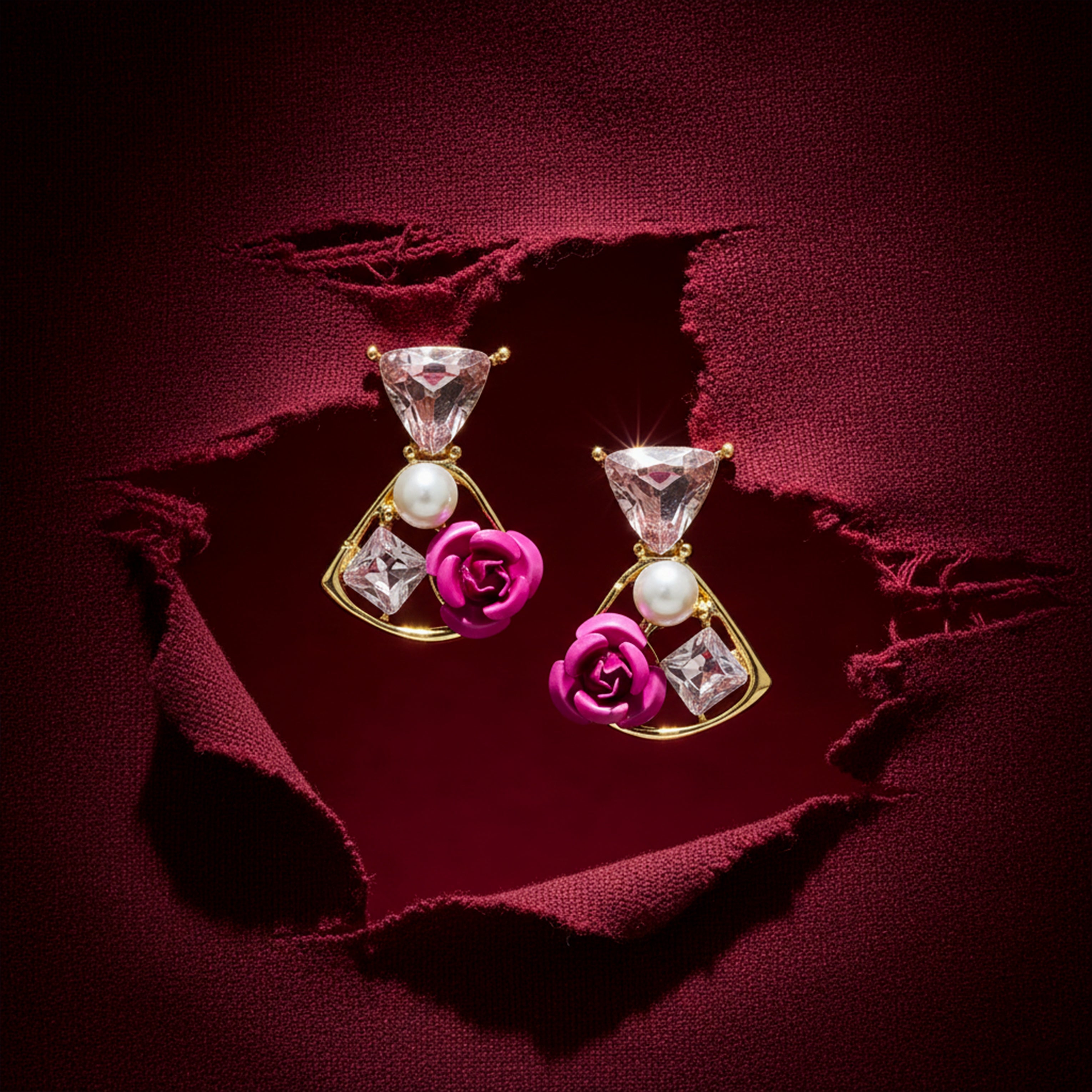 Gold Pearl Stud Stud Earrings for women - Finora Jewels
