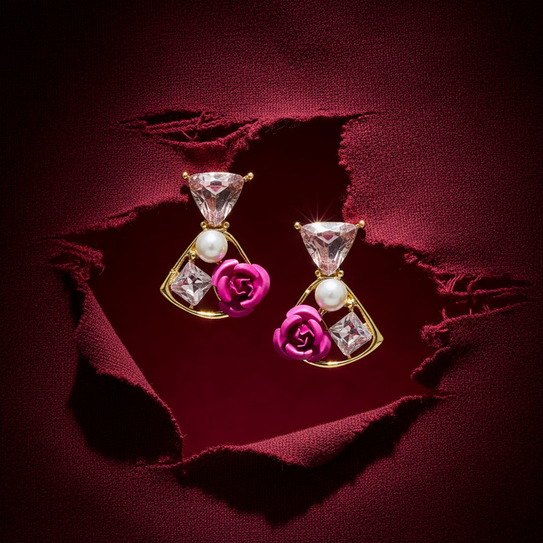 Gold Pearl Stud Stud Earrings for women - Finora Jewels