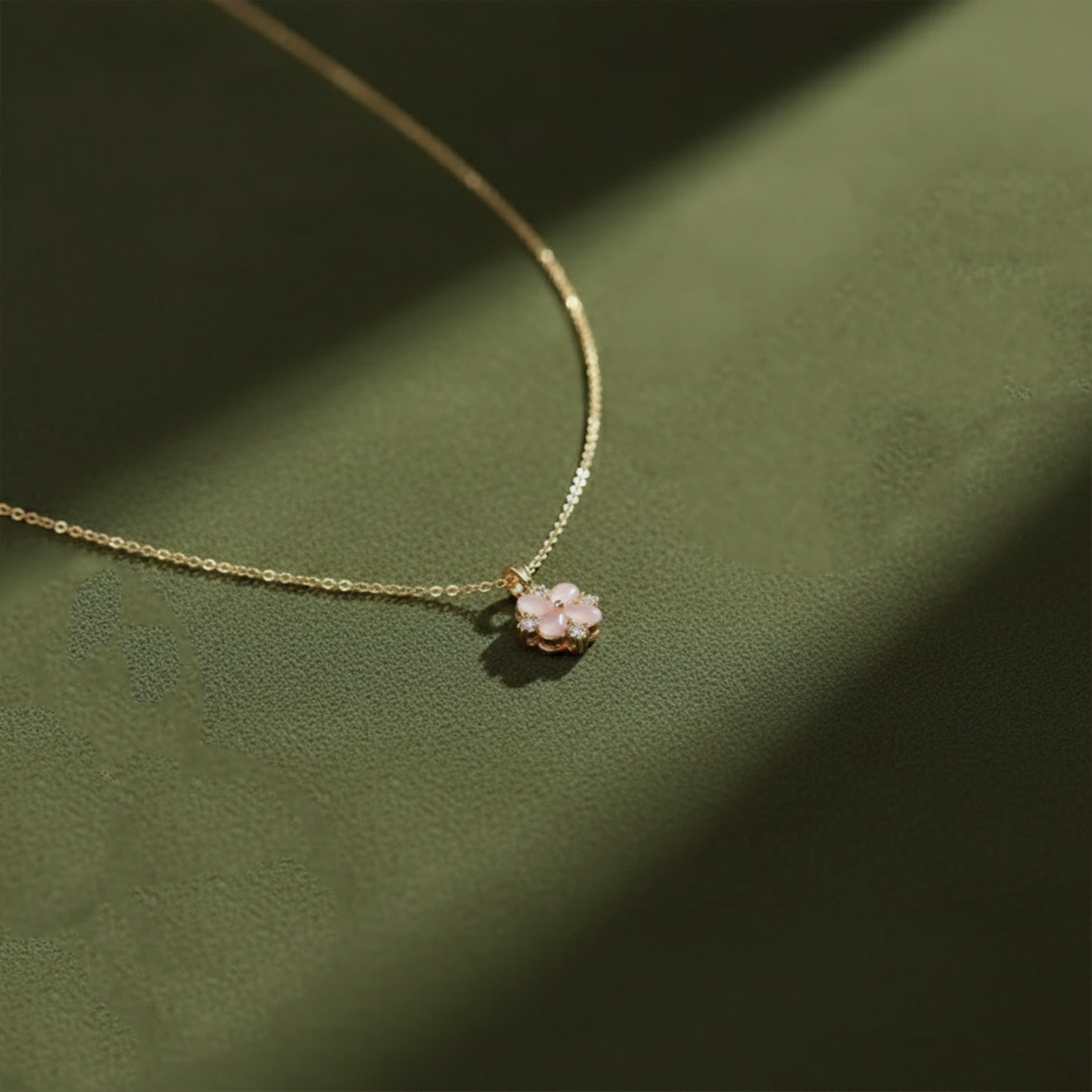 Petite Rosette Opal-Style Bloom Women Neckless GWN -76