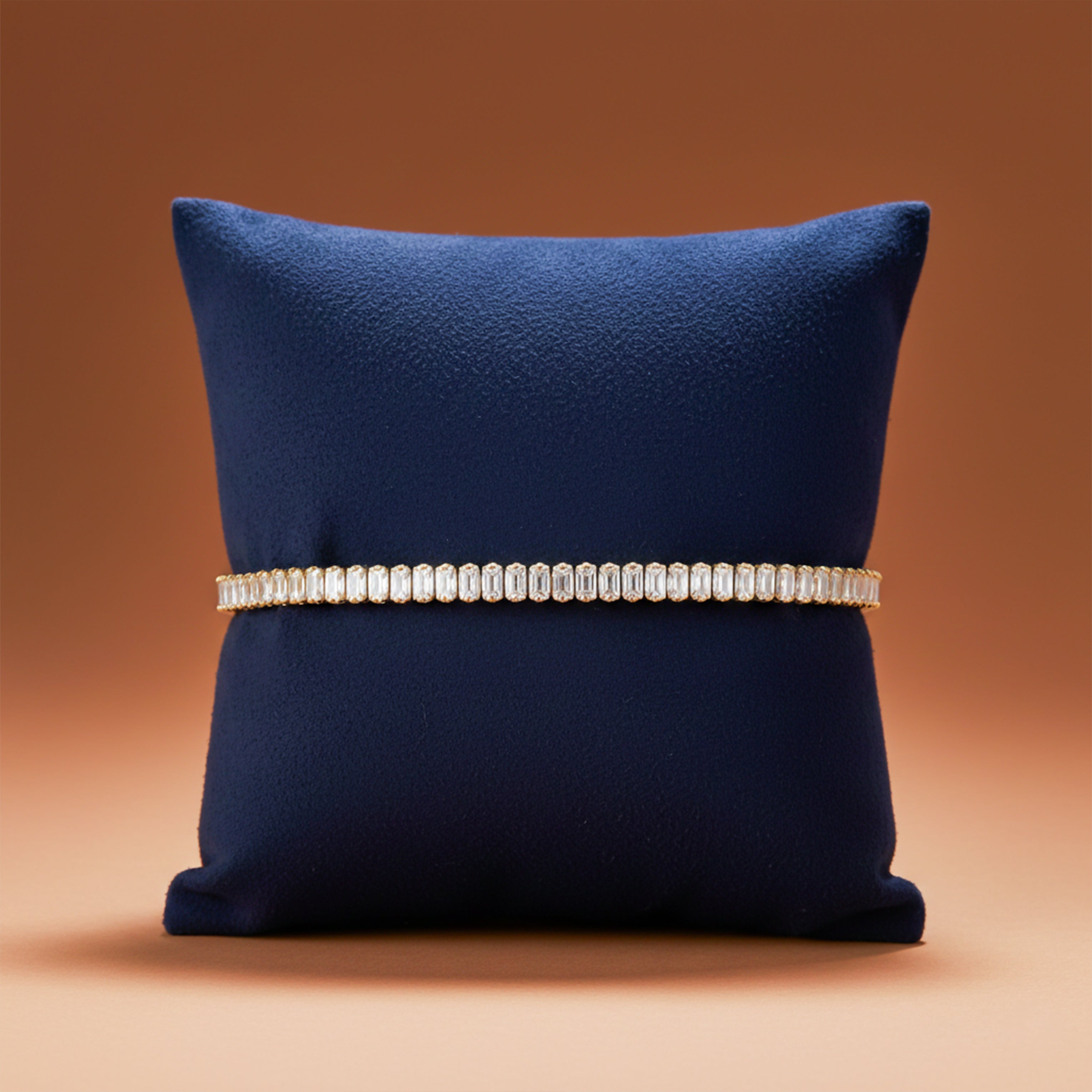 Luxury Baguette Tennis Bracelet for women in Gold - Finora Jewels