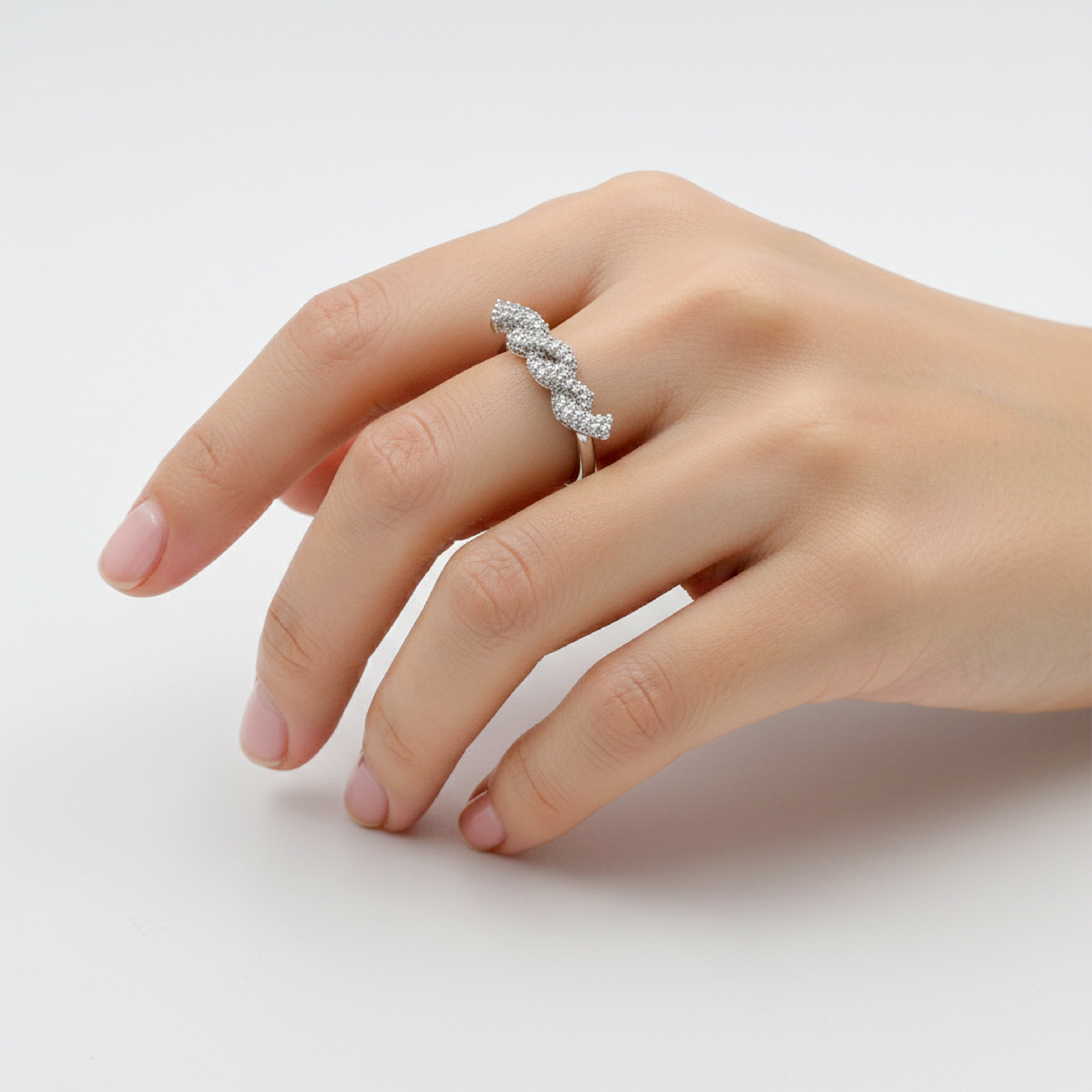Silver Wave Sparkle Band GWR -21