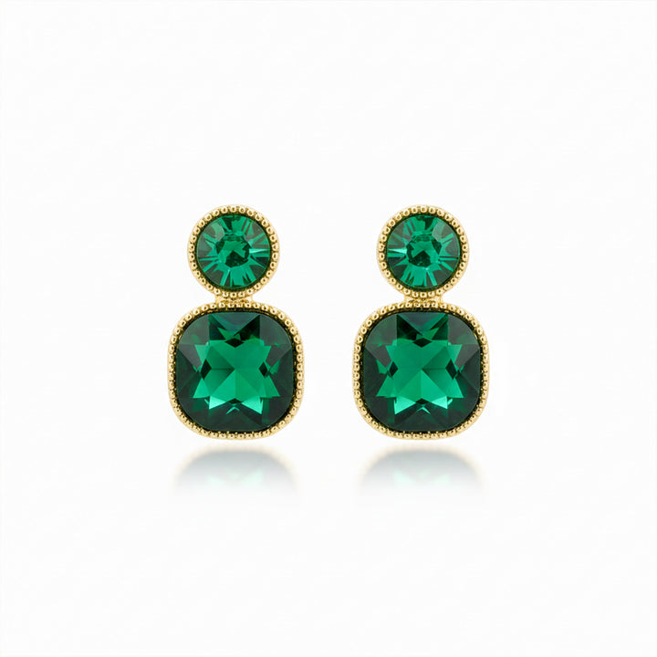 Verde Square-Cut-Cut Ear Studs GWE -152