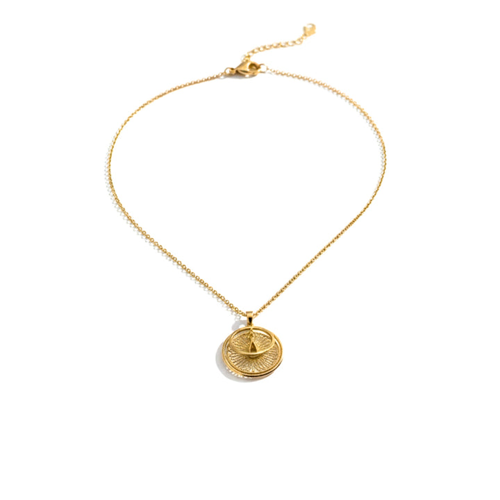 Timeless-Inspired Gold Lacework Circle Women Link Set GWN -158