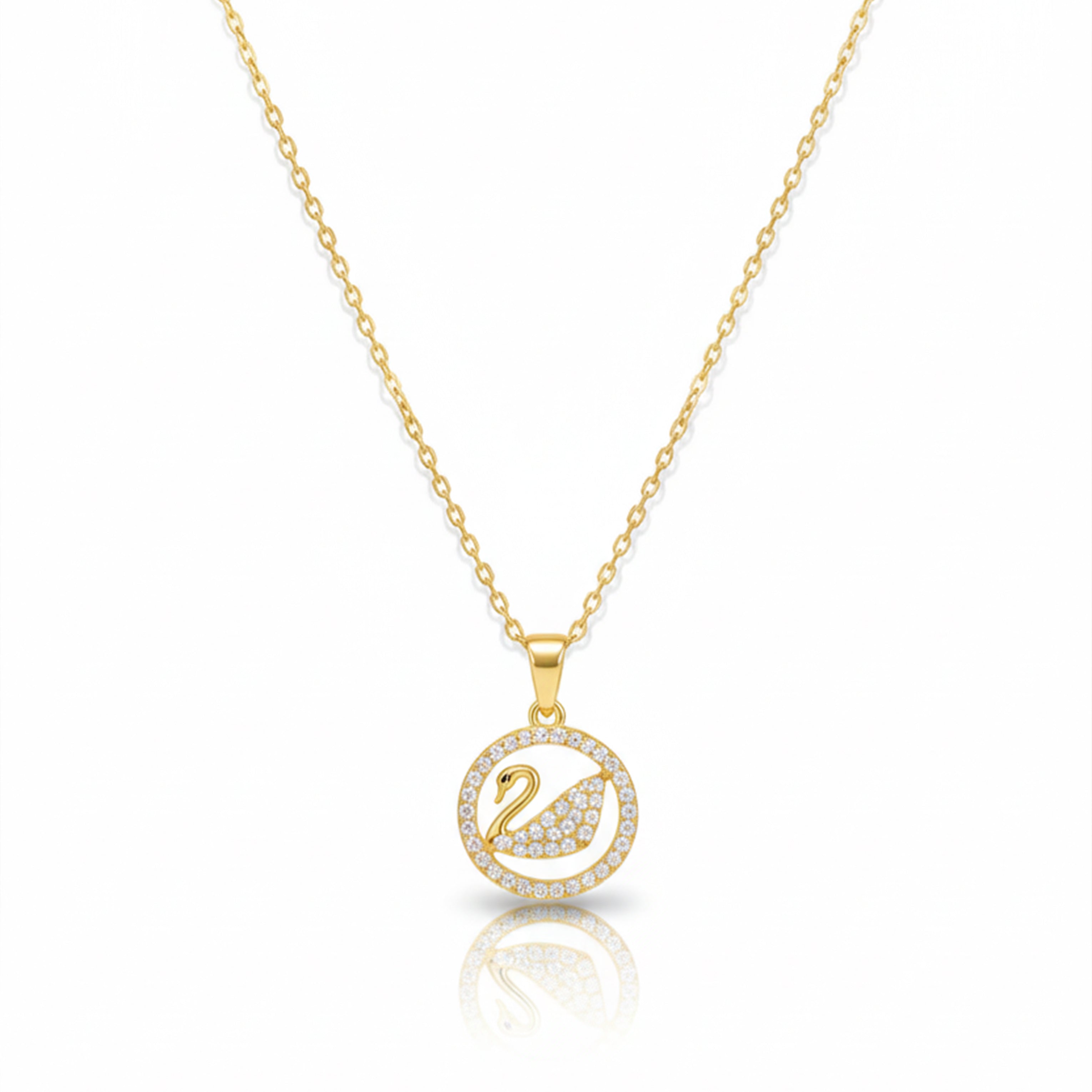 Swan Graceful Locket Link Set GWN -8