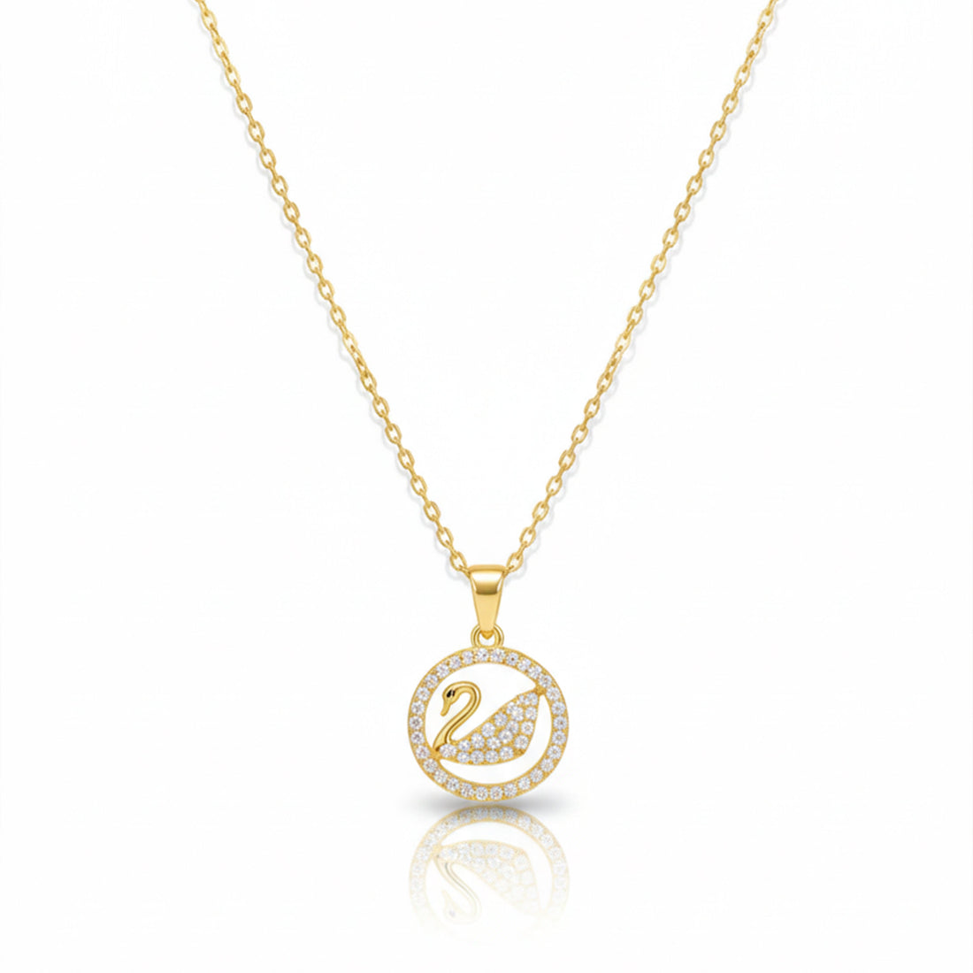 Swan Graceful Locket Link Set GWN -8