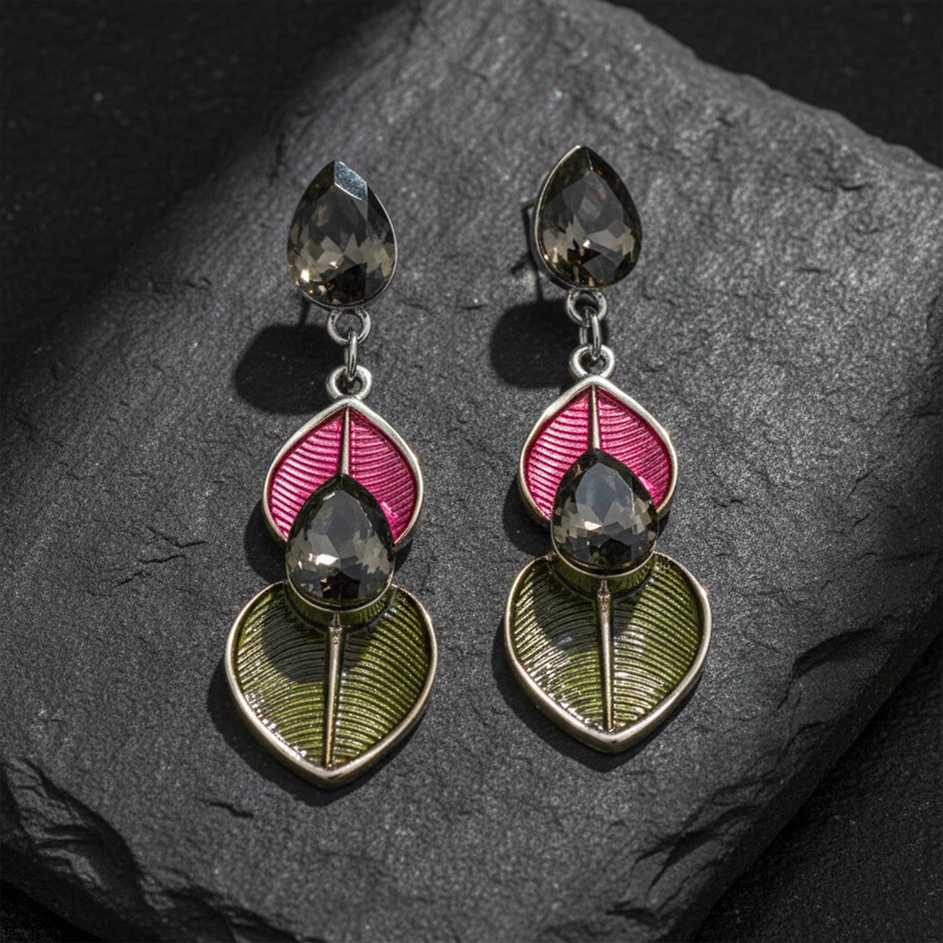 Elegant Leaf Drop Earrings for women in Gold - Finora Jewels