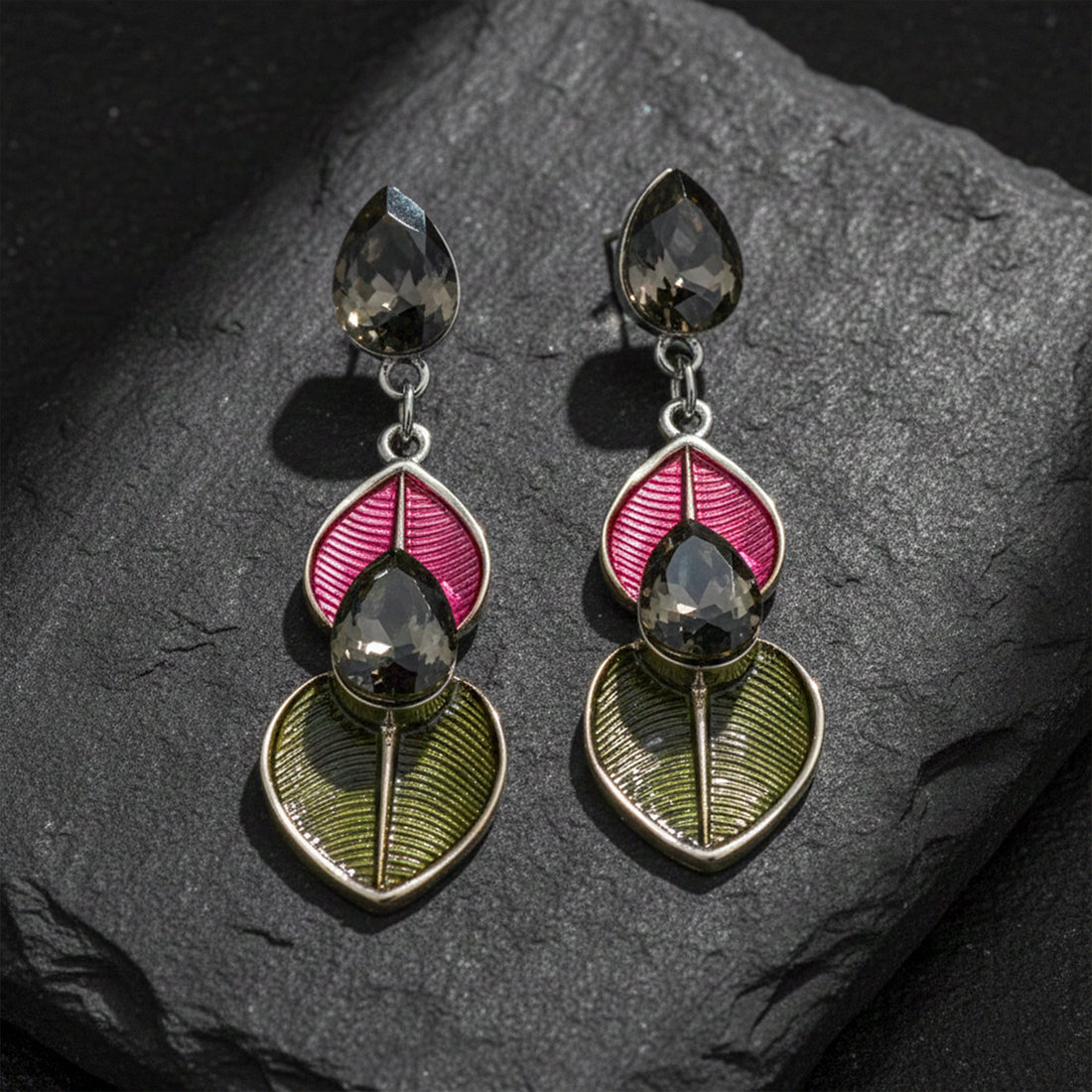 Elegant Leaf Drop Earrings for women in Gold - Finora Jewels