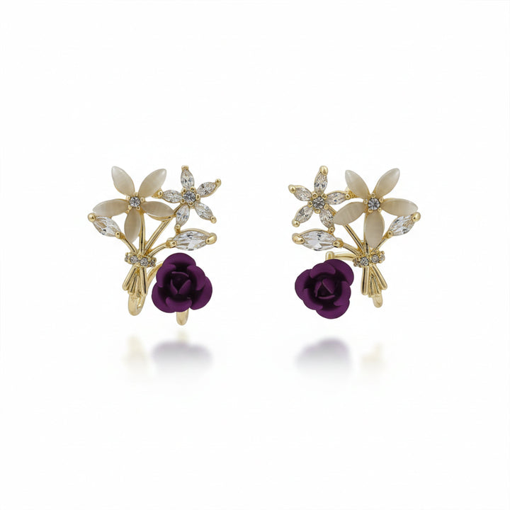 Cubic Zirconia Post Ear Studs GWE -157