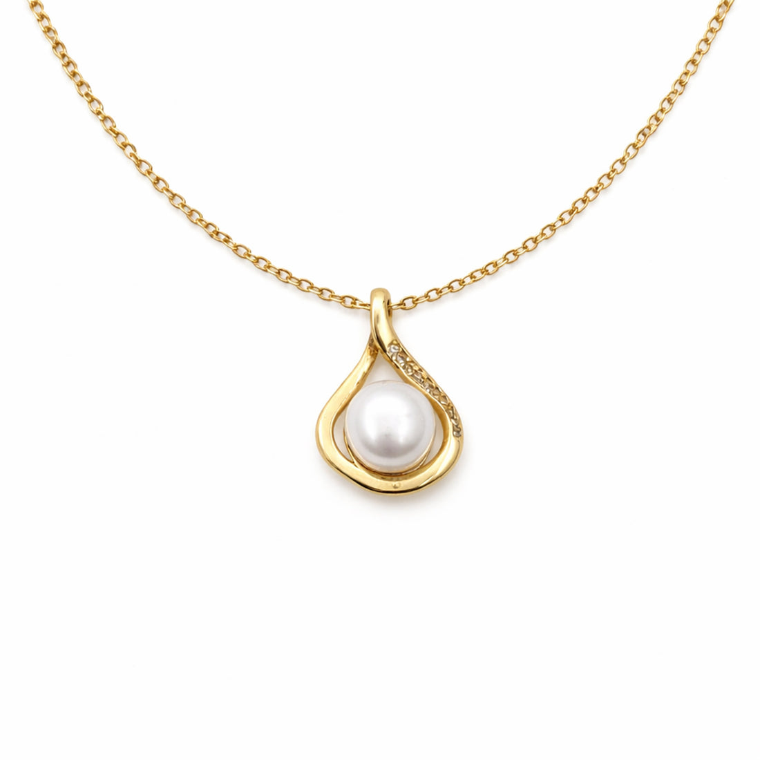 Women Necklace Pearl Drop Gold jewellery - Finora Jewels