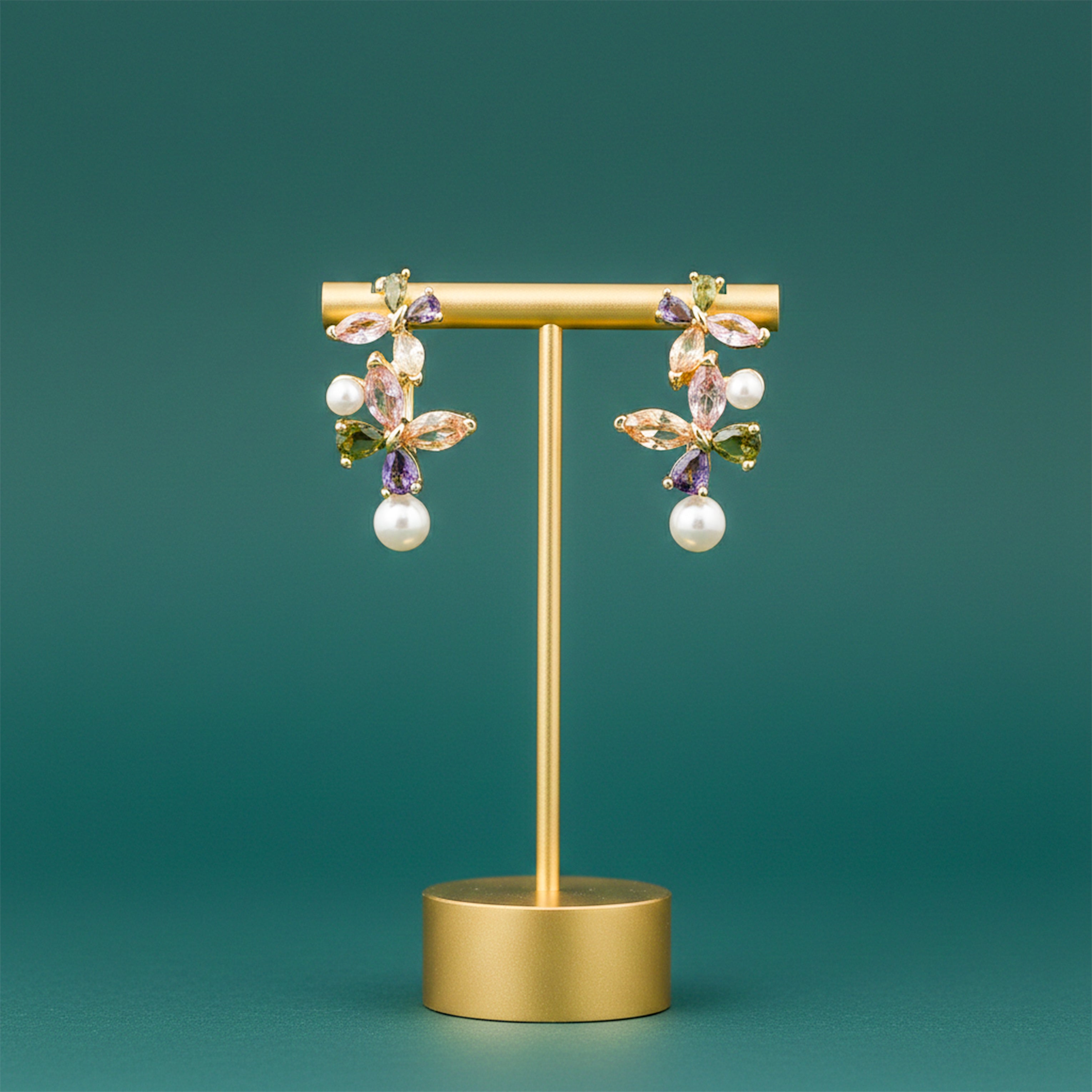 Bloom Moti Post Ear Studs GWE -155