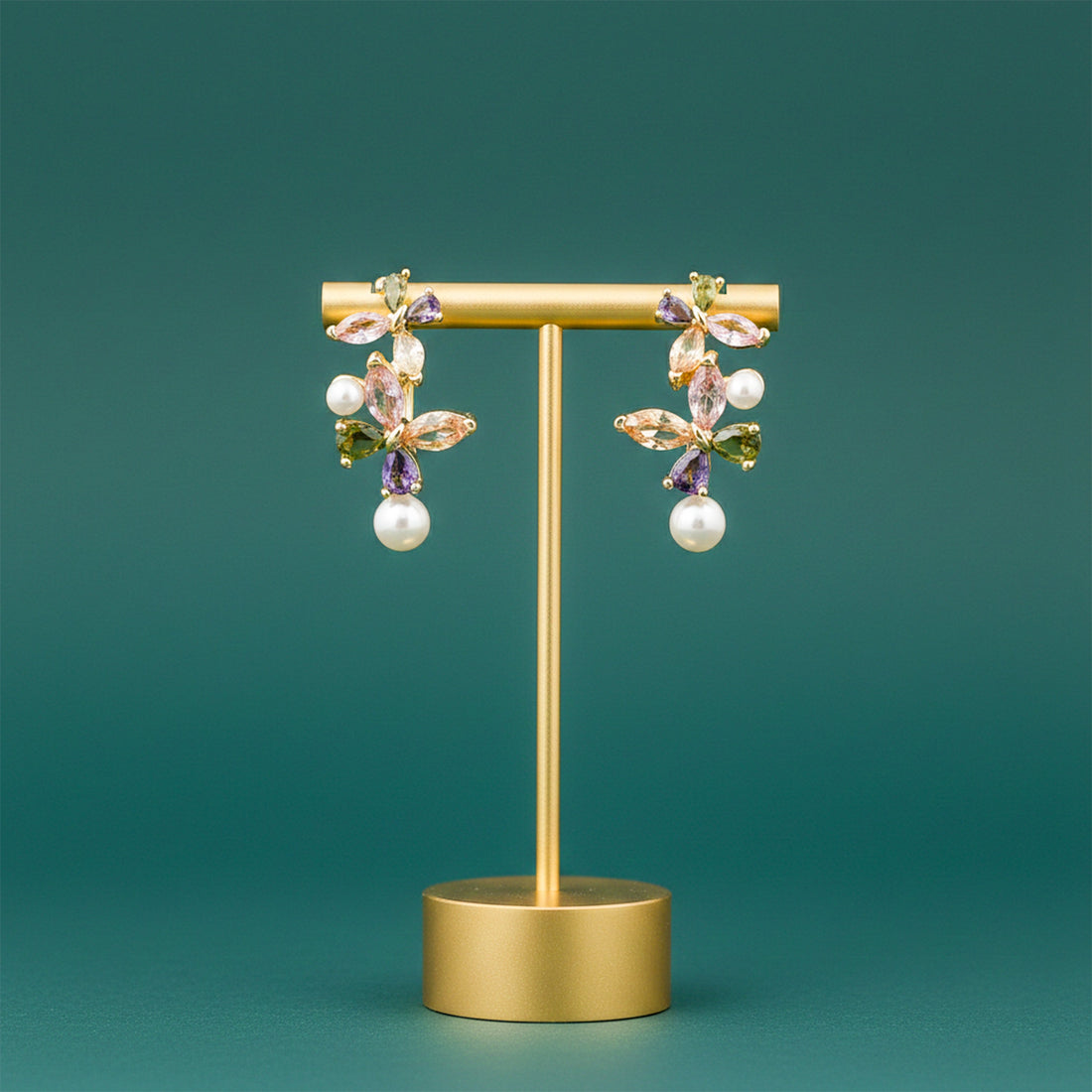 Bloom Moti Post Ear Studs GWE -155