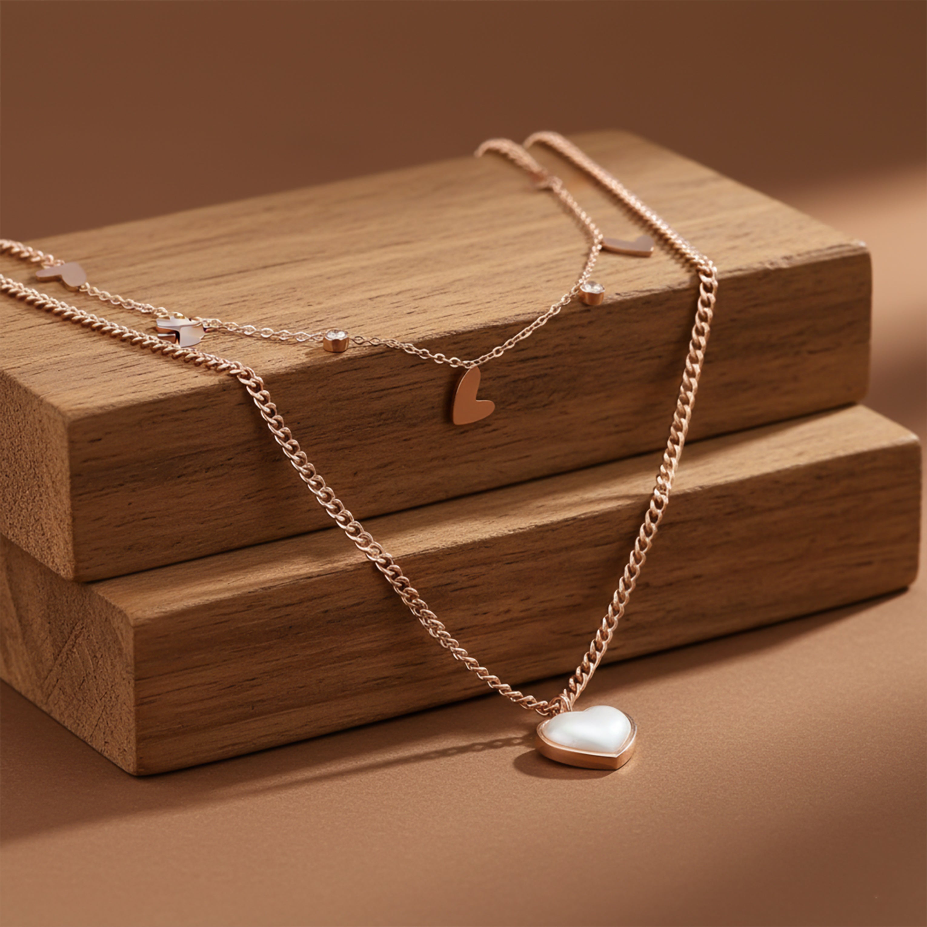 Moti Love 2 Tier Women Neckless Link GWN -17
