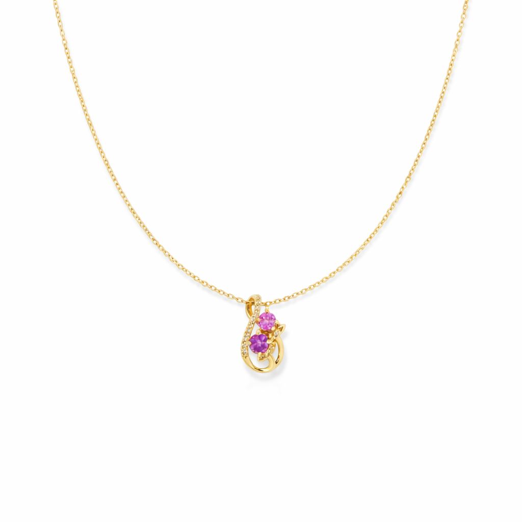 Flora Cubic Zirconia Locket Link Set GWN -100