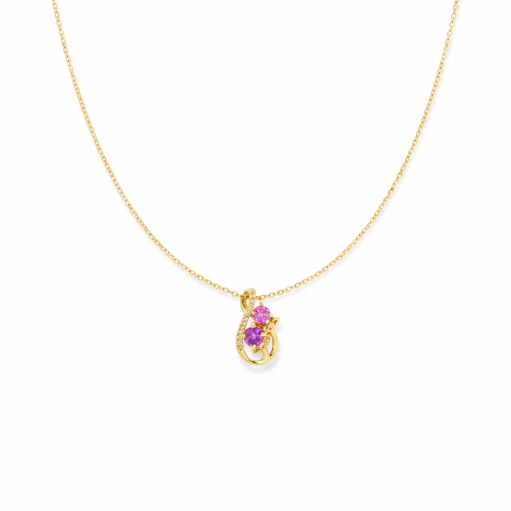 Flora Cubic Zirconia Locket Link Set GWN -100