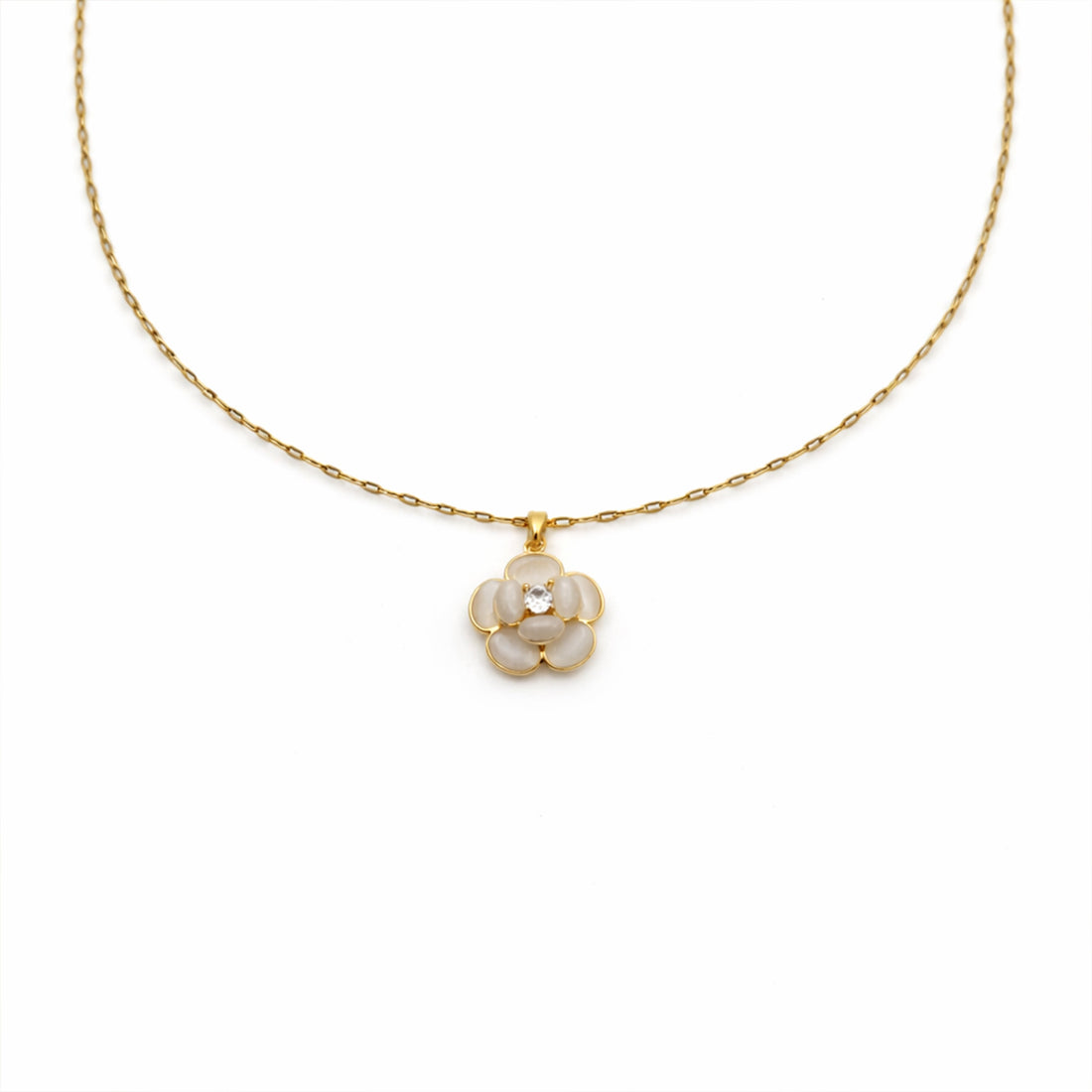 Ivory Bloom Accent Locket Link Set GWN -126