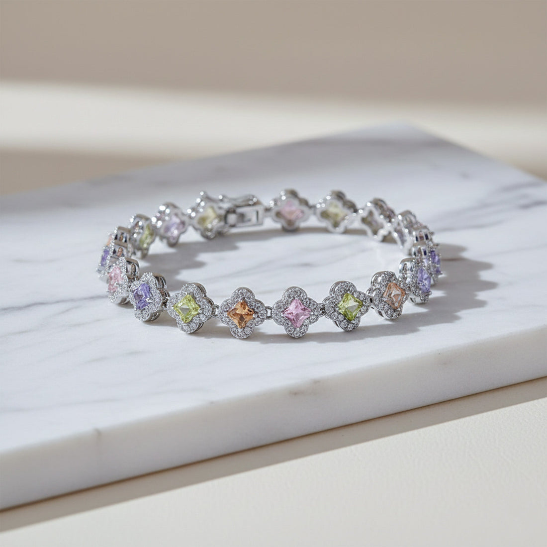 Multi-Color Princess Bracelet for women in Silver - Finora Jewels