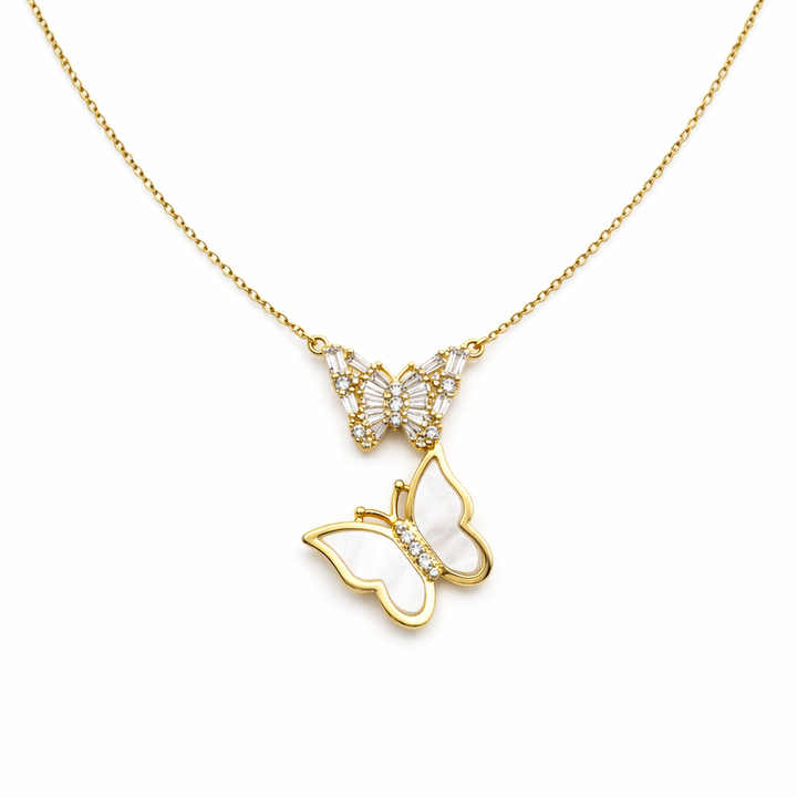 Papillon Zirconia Stone Locket Link Set GWN -160