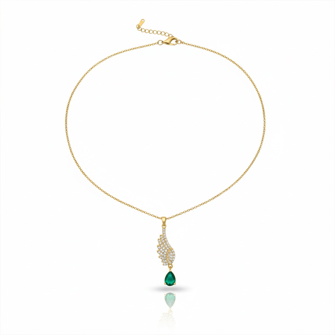 Women Necklace Wing Drop Gold jewellery - Finora Jewels