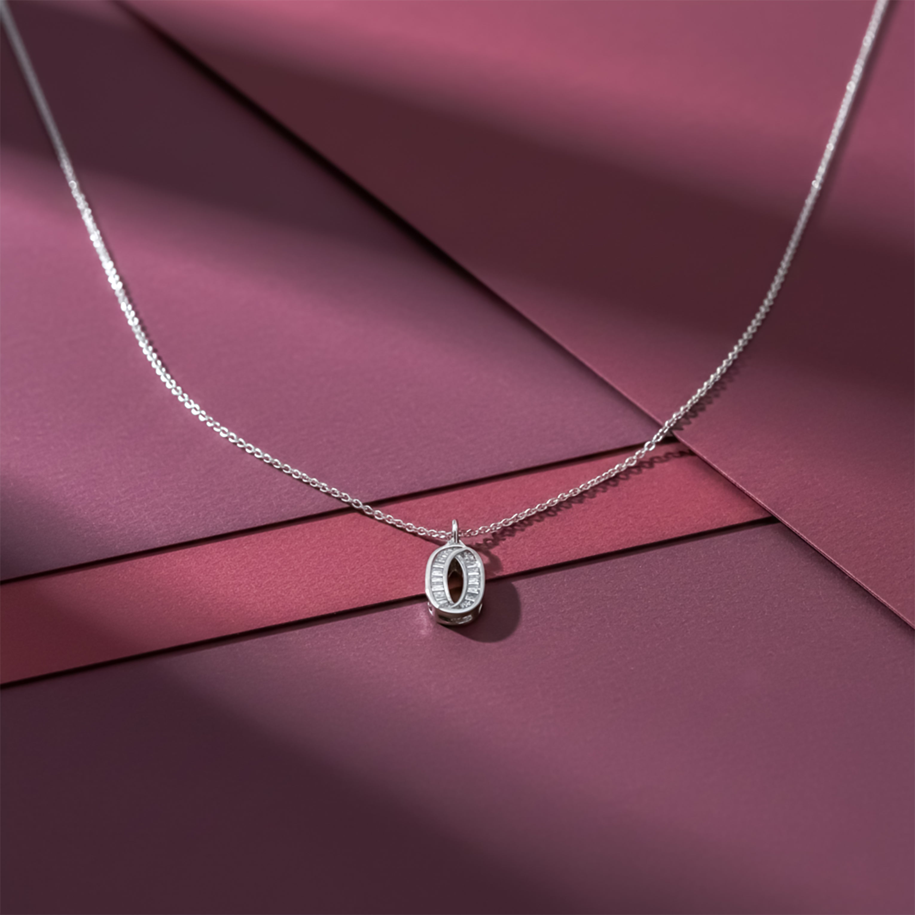 Oval Elegance Necklace for women in Silver - Finora Jewels