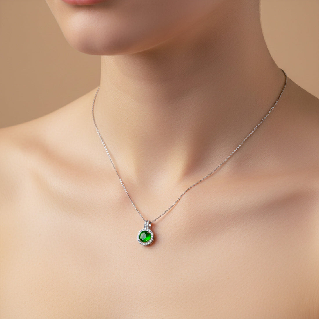 Silver Halo Necklace for women - Finora Jewels
