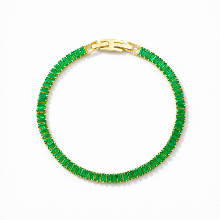 Emerald Baguette Tennis Bracelet