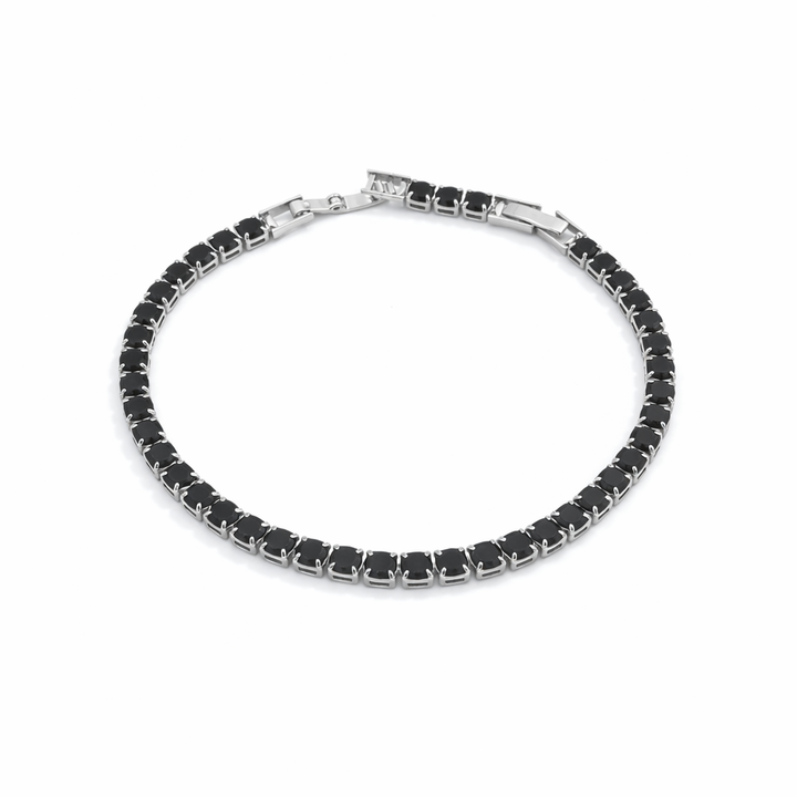 Silver Black Stone Line Kangan GWB -83