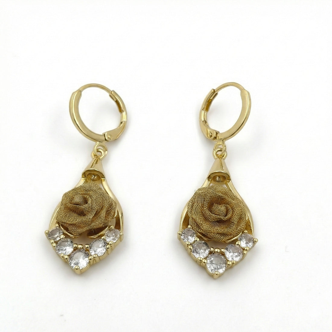 Gold Drop Drop Earrings for women - Finora Jewels