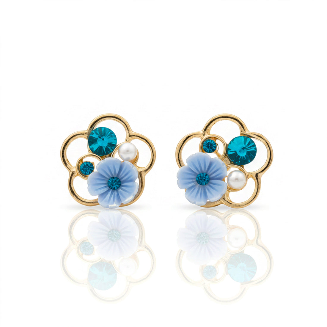 Sky Bloom Post Ear Studs GWE -236