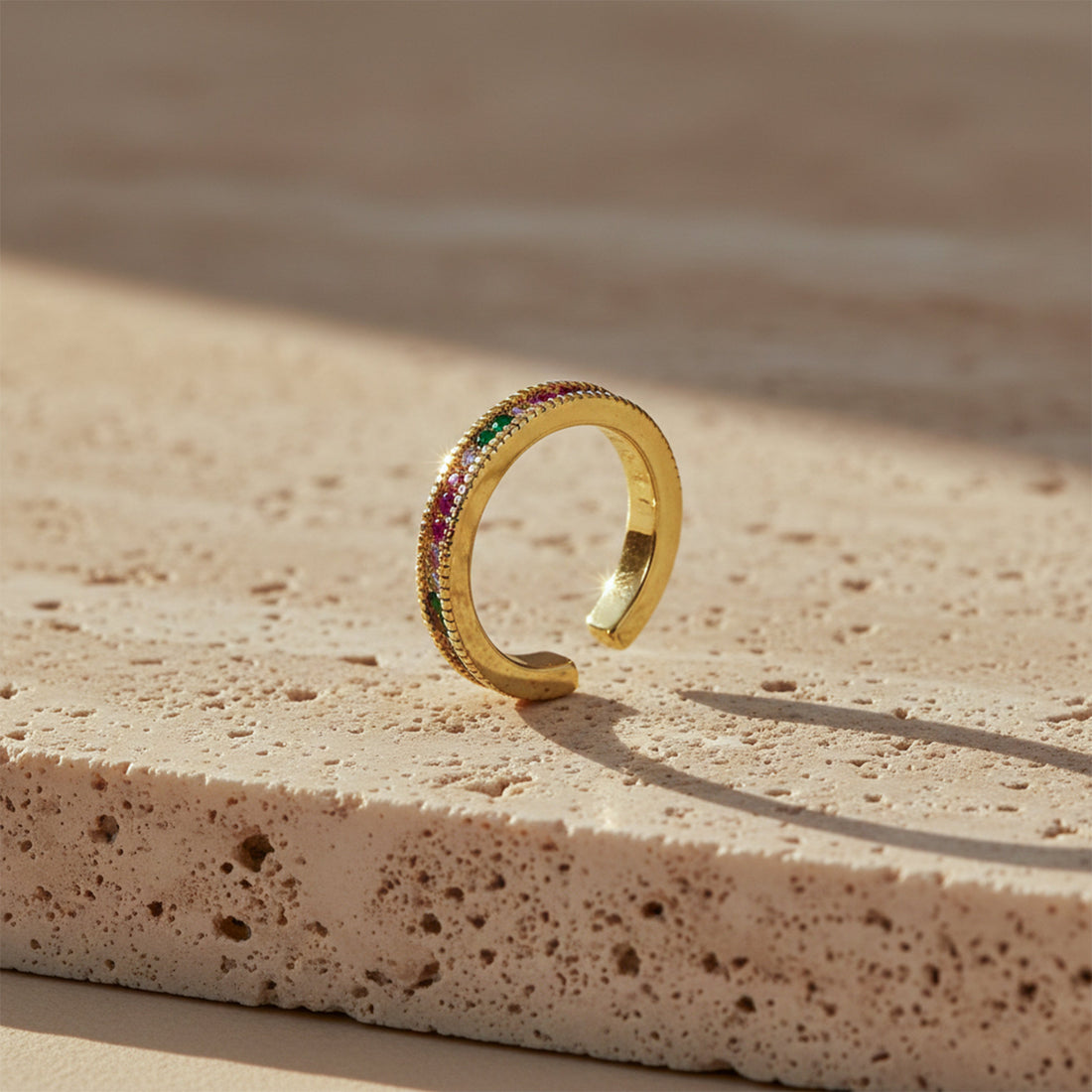 Gold-Toned Rainbow Accent Band Band GWR -53