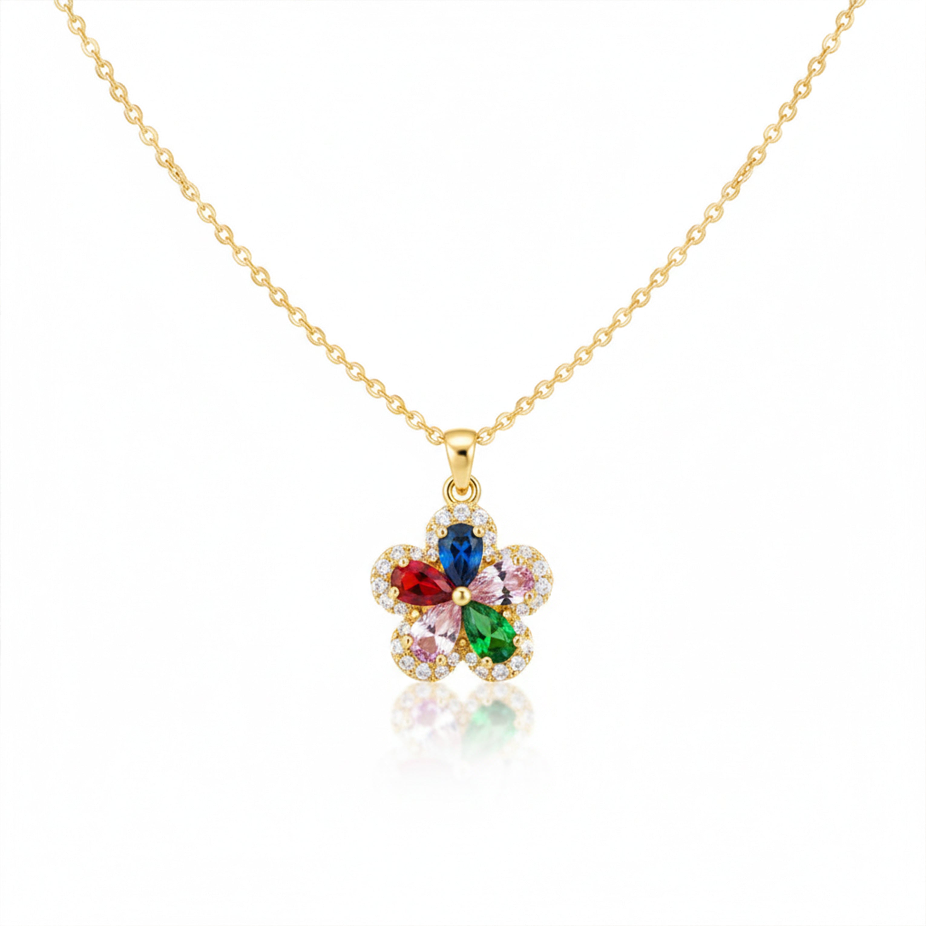 Dazzling Multicolor Gemstone Women Neckless GWN -74