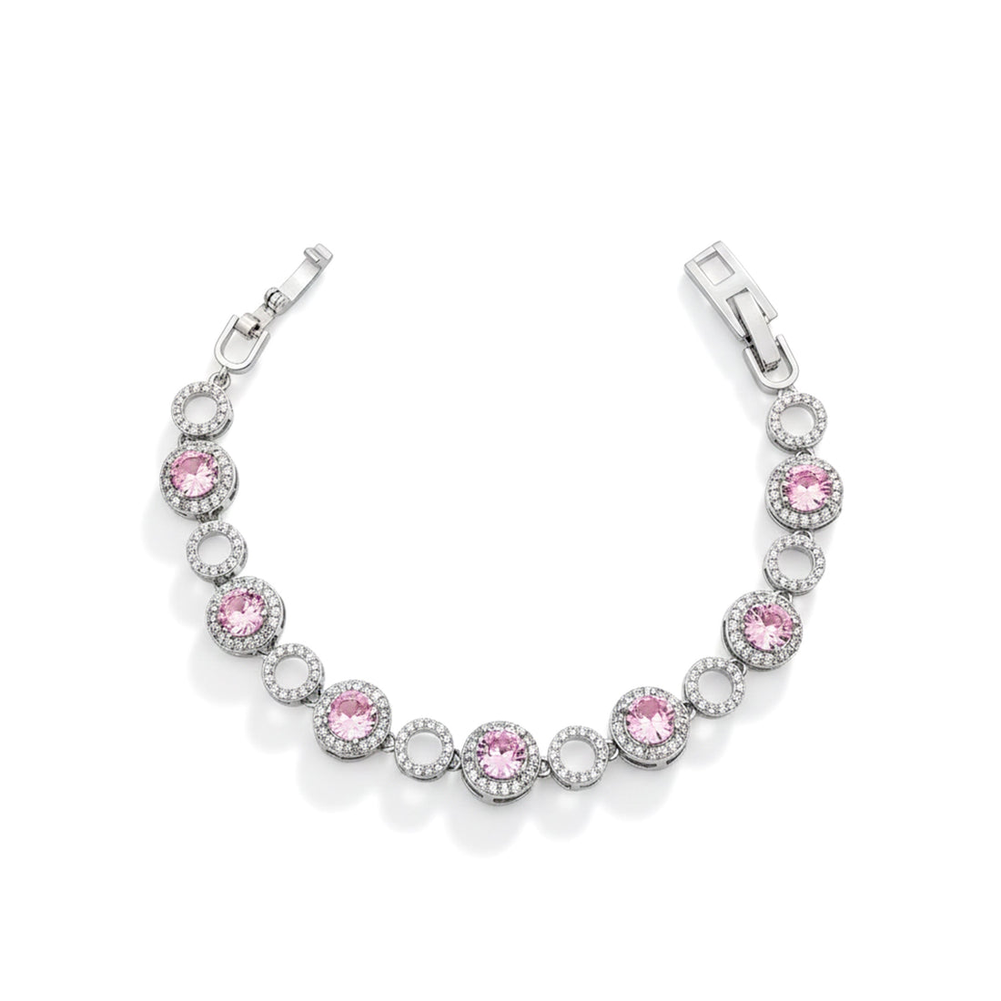 Pink Halo Bracelet for women in Silver - Finora Jewels